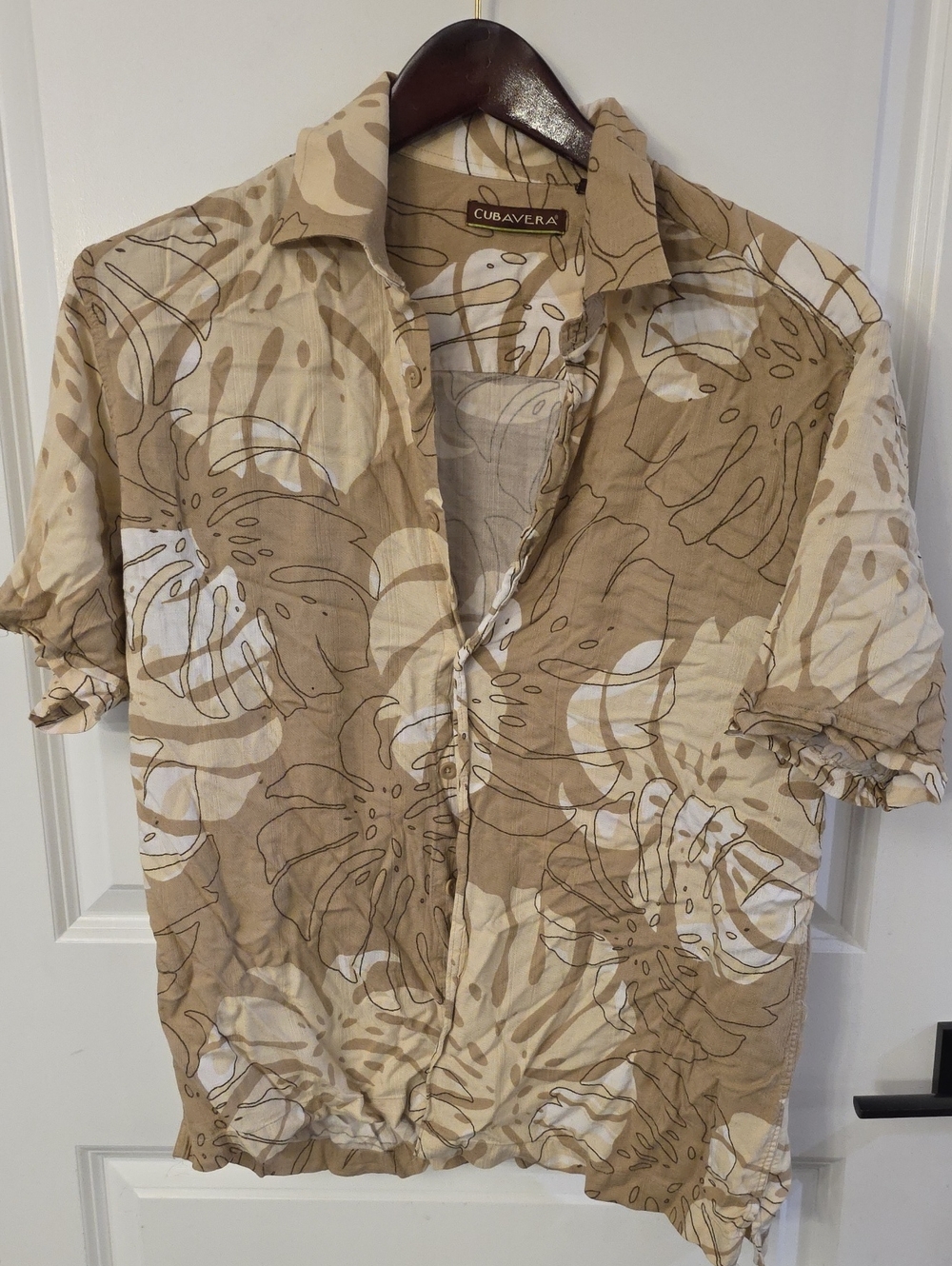 Cubavera Mens Button Down Shirt-100% Viscose